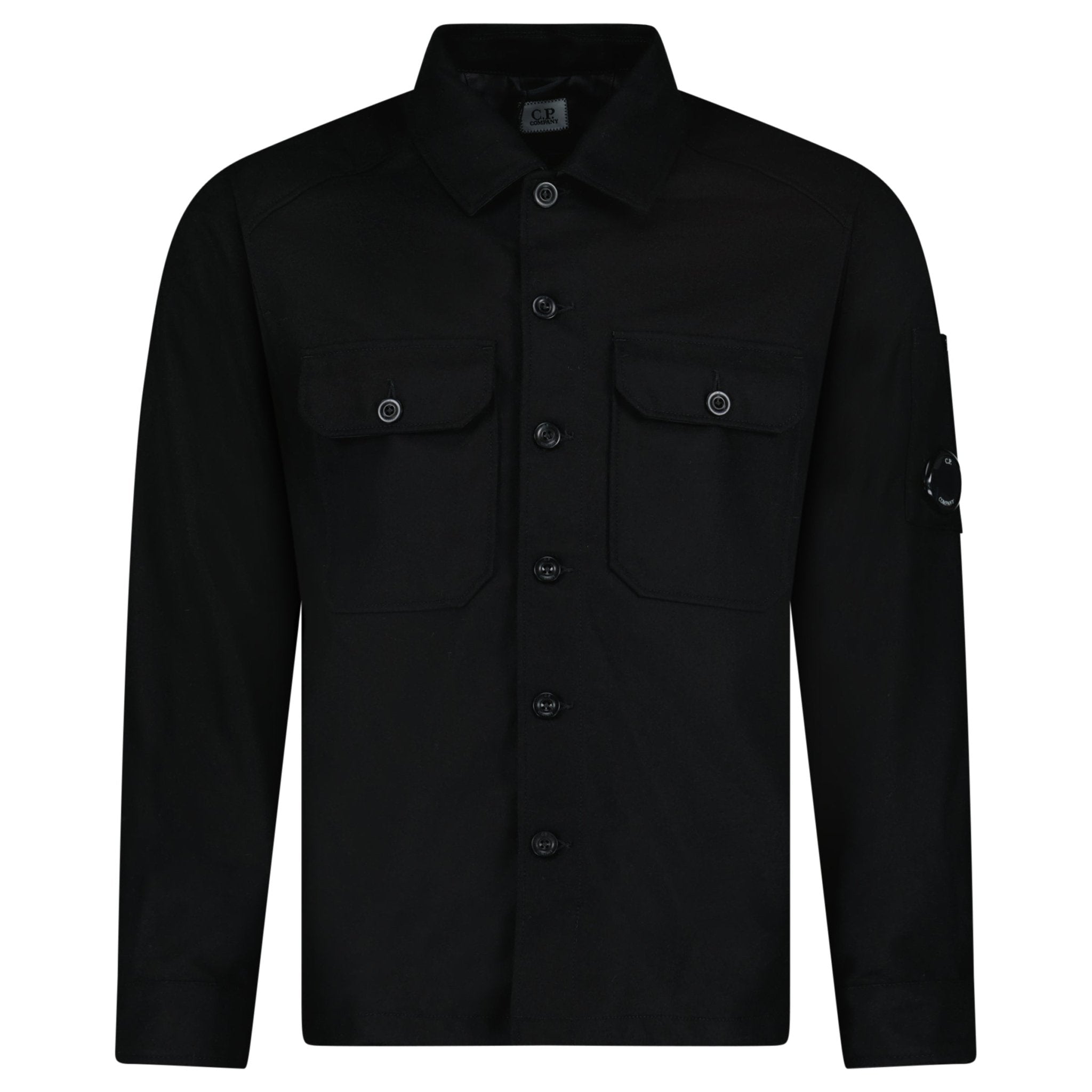 CP Company Felt Lens Overshirt in Black