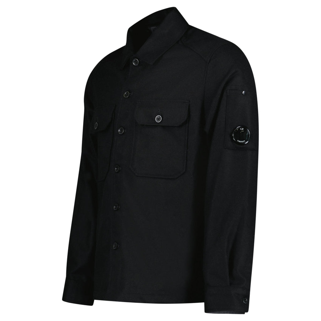 CP Company Felt Lens Overshirt in Black