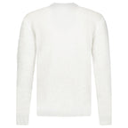 CP Company Fleece Knit Crewneck Vanisé Lens Knit Jumper White Melange