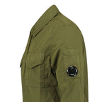 CP Company Gabardine Lens Zip Overshirt Jacket Green