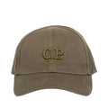CP Company Gabardine Logo Cap in Ivy Green