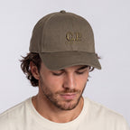 CP Company Gabardine Logo Cap in Ivy Green