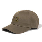 CP Company Gabardine Logo Cap in Ivy Green