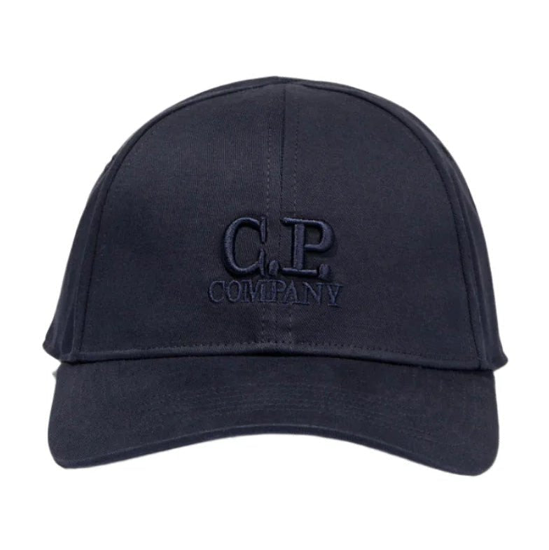 CP Company Gabardine Logo Cap in Navy