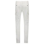 CP Company Gauze White Ergonomic Stretch Sateen Cargo Lens Pants
