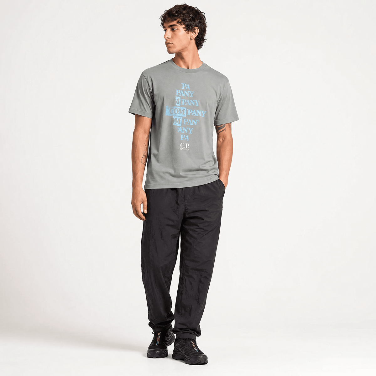 CP Company Graphic Logo T-Shirt Grey