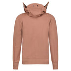 CP Company Hooded Explorer Goggle Zip Up Sweatshirt Light Brown