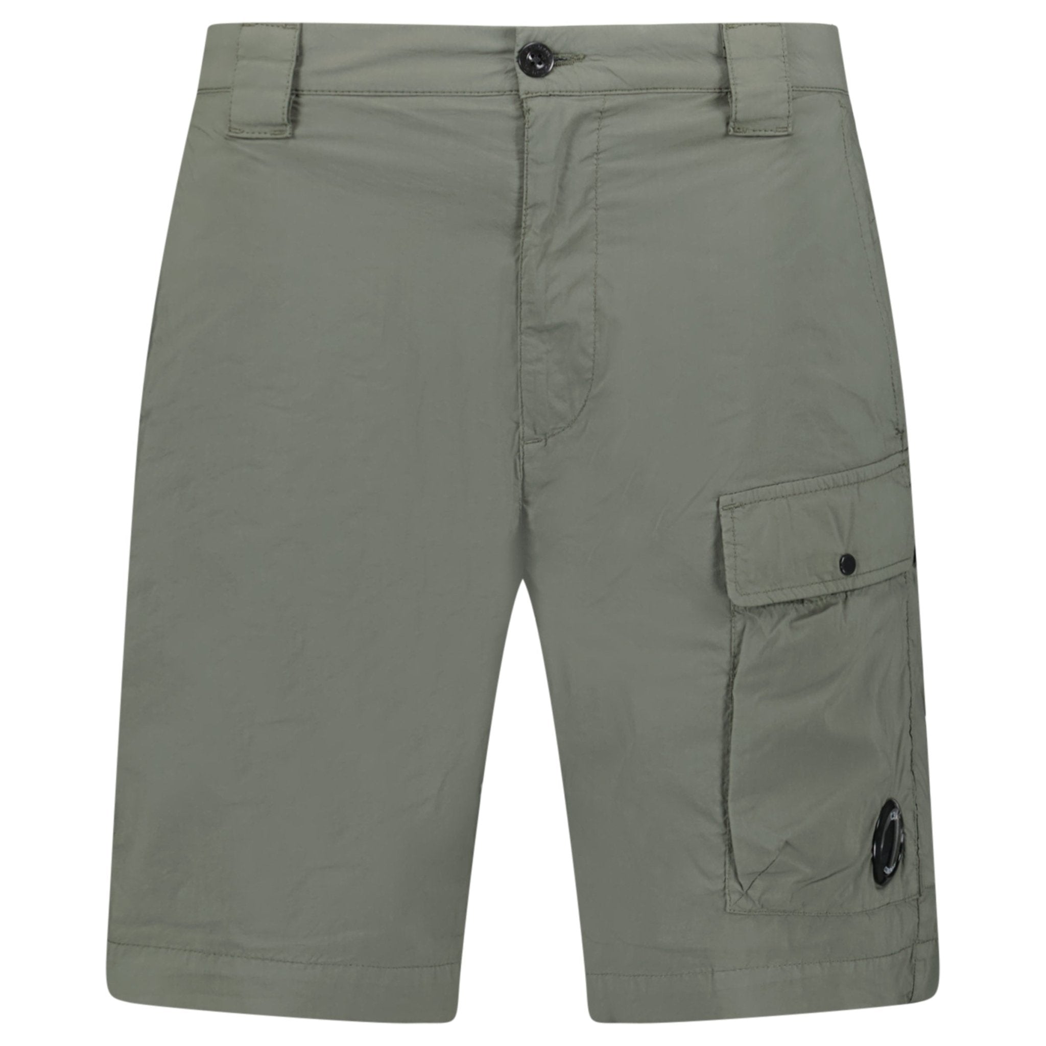 CP Company 50 Fili Lens Cargo Shorts in Thyme