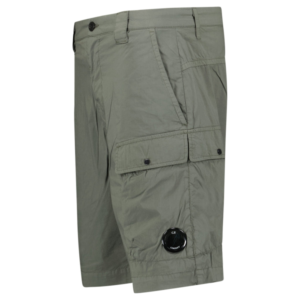CP Company 50 Fili Lens Cargo Shorts in Thyme