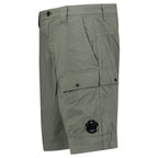 CP Company 50 Fili Lens Cargo Shorts in Thyme