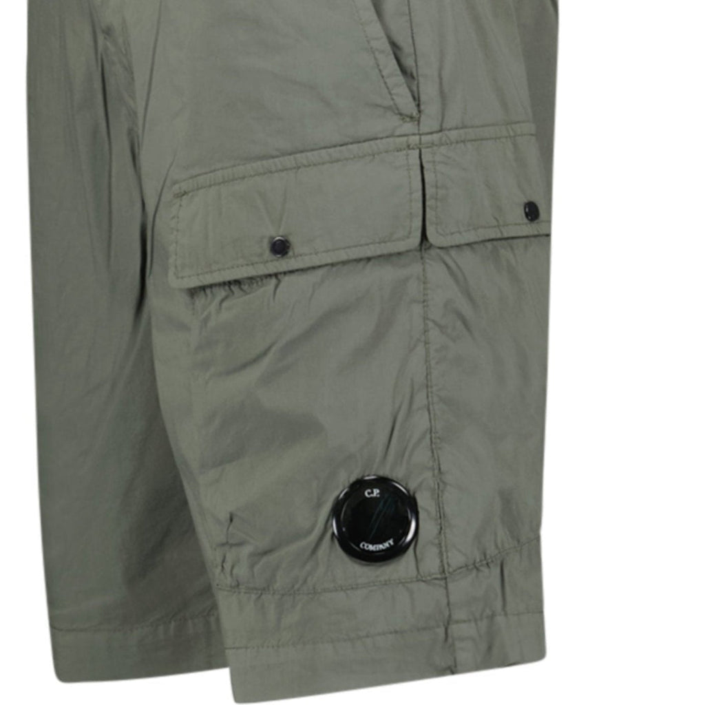 CP Company 50 Fili Lens Cargo Shorts in Thyme