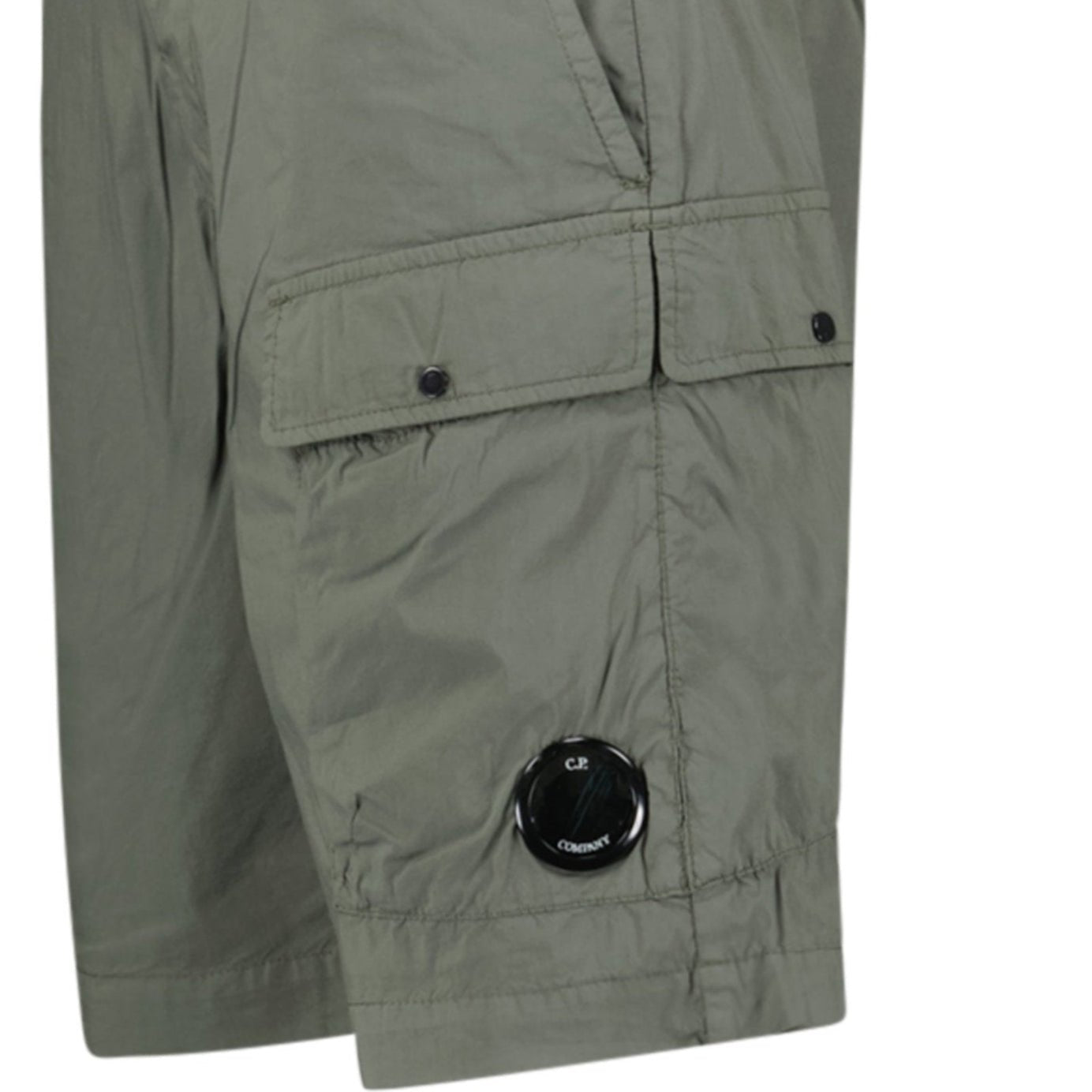 CP Company 50 Fili Lens Cargo Shorts in Thyme