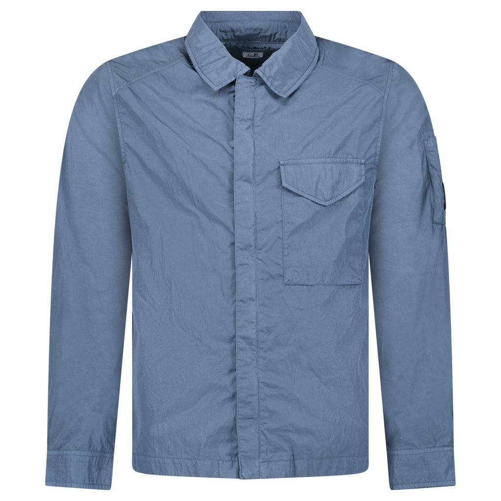 CP Company Lens Chrome-R Button Overshirt Jacket in India Ink