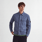 CP Company Lens Chrome-R Button Overshirt Jacket in India Ink