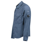 CP Company Lens Chrome-R Button Overshirt Jacket in India Ink