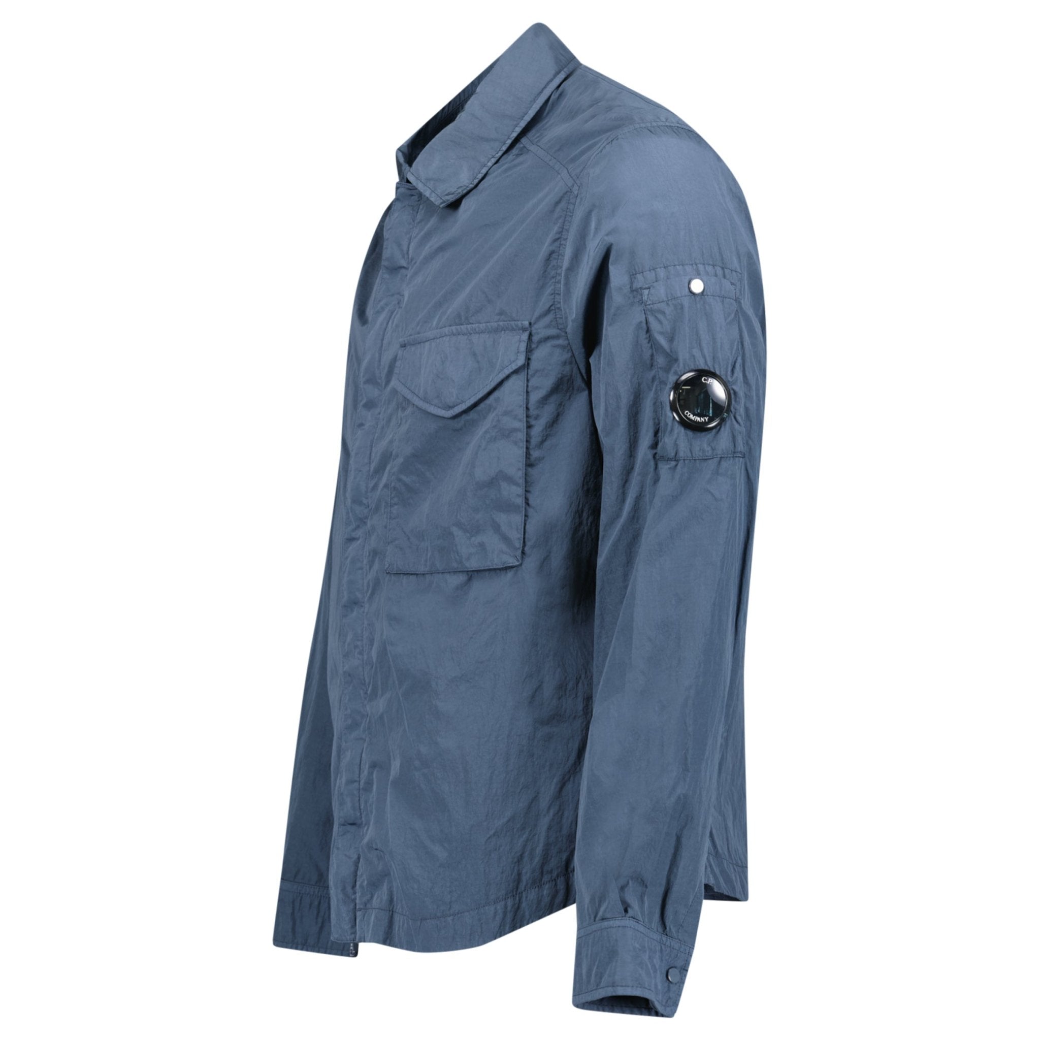 CP Company Lens Chrome-R Button Overshirt Jacket in India Ink