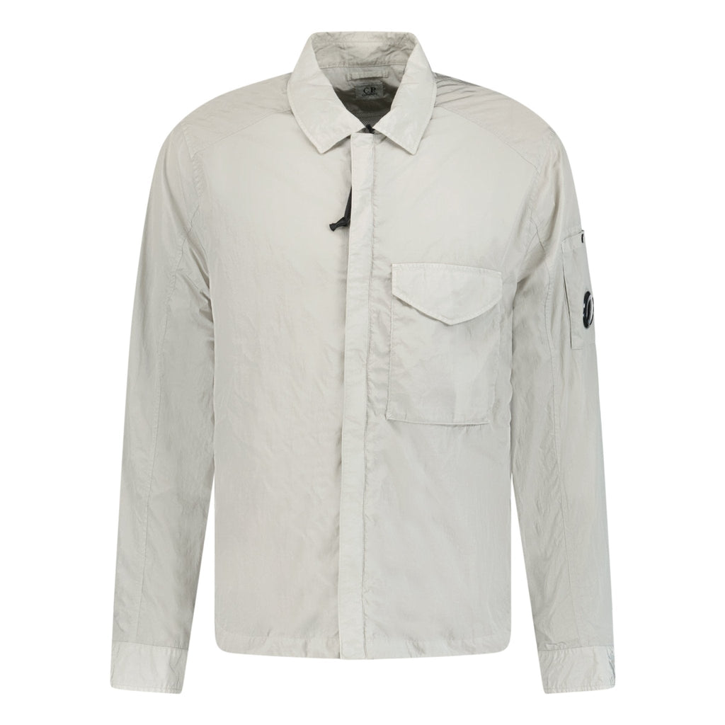 CP Company Lens Chrome Zip-Up Jacket Light Grey