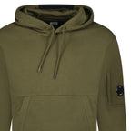 CP Company Micro Lens Diagonal Raised Hoodie Ivy Green