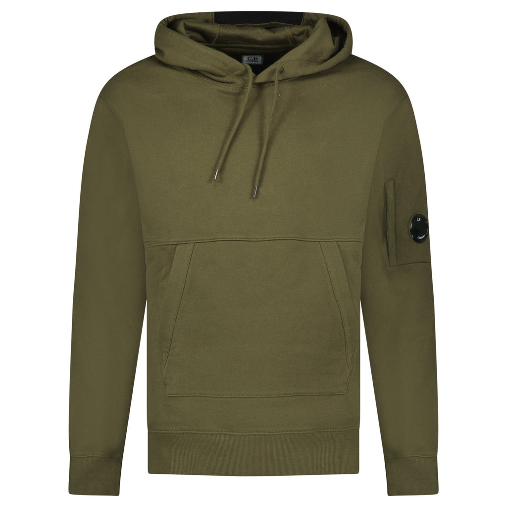 CP Company Micro Lens Diagonal Raised Hoodie Ivy Green