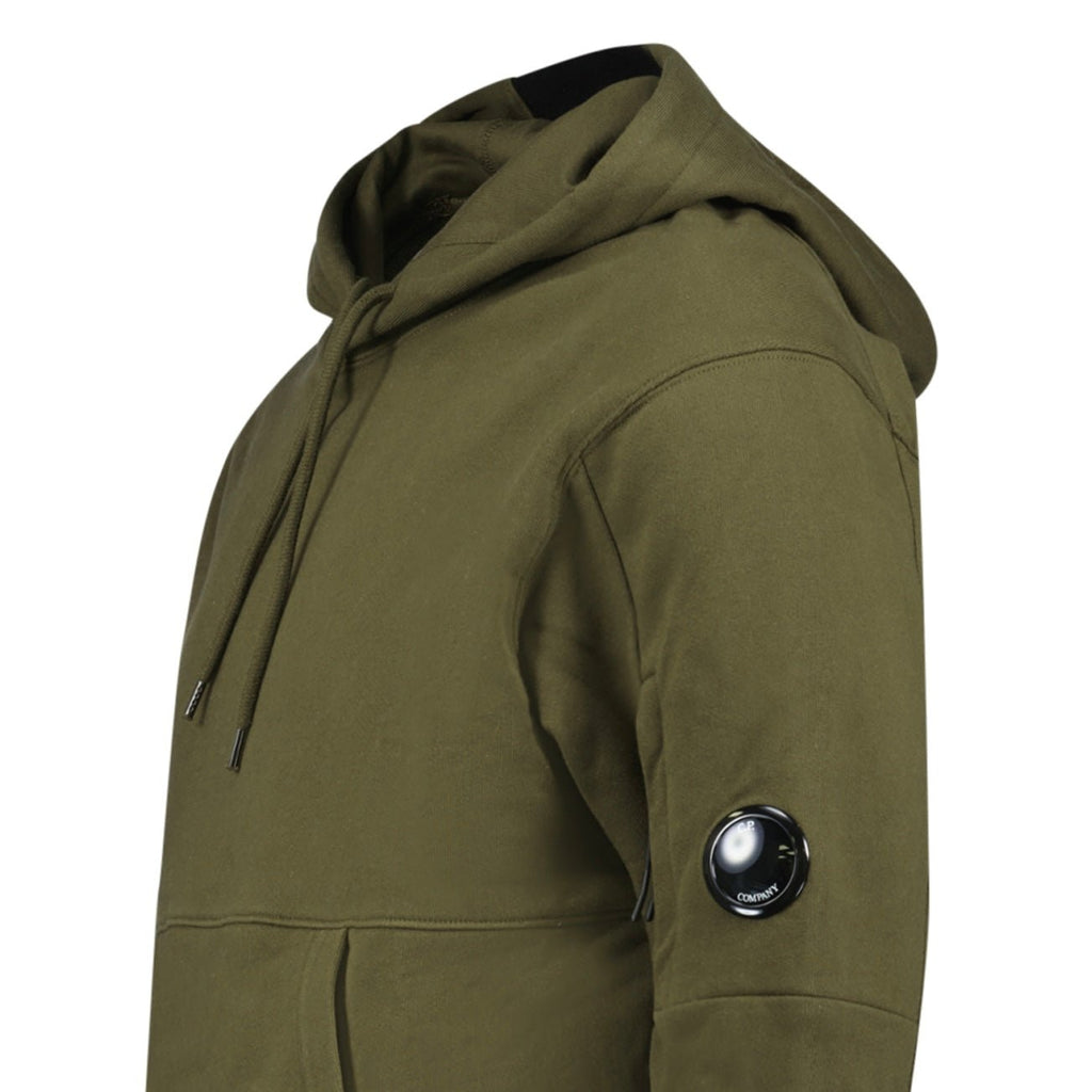 CP Company Micro Lens Diagonal Raised Hoodie Ivy Green