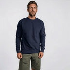 CP Company Lens Light Fleece Crewneck Sweatshirt Navy