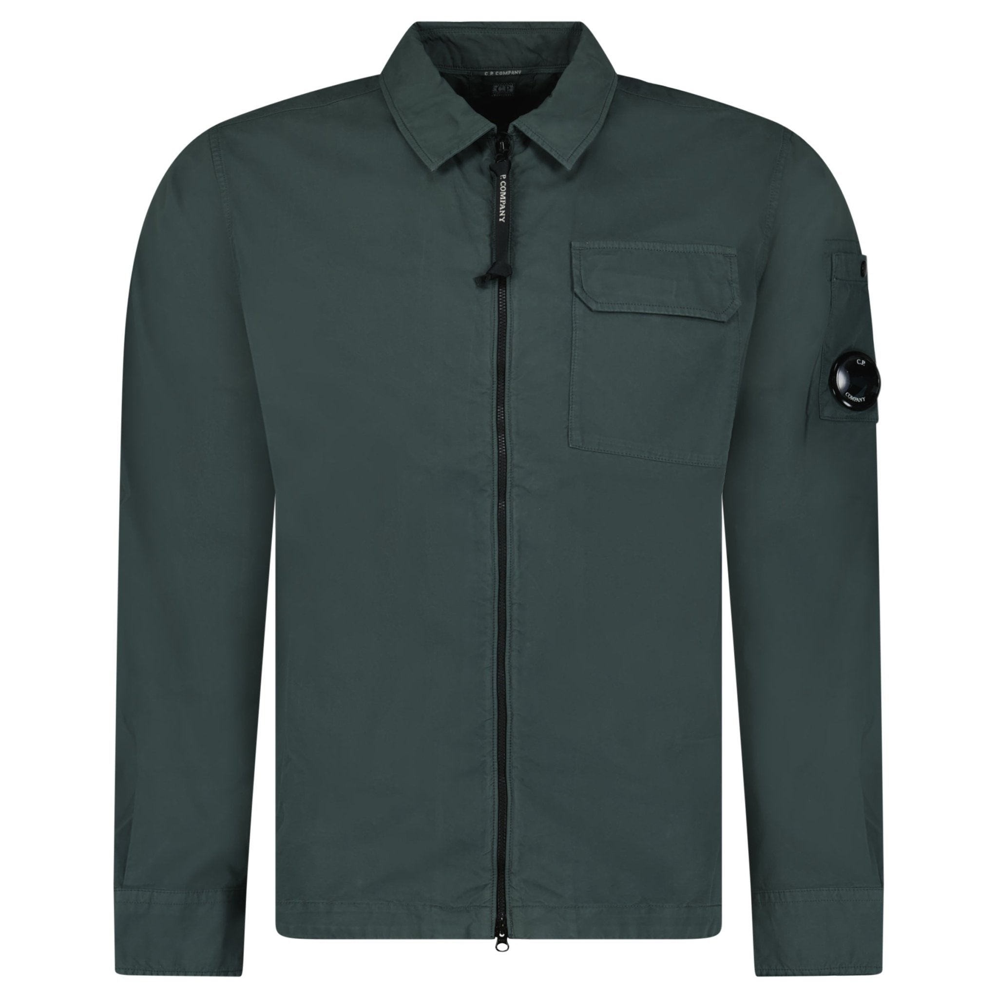 CP Company Lens Zip-Up Overshirt Dark Shadow