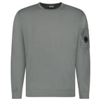 CP Company Light Fleece Crewneck Lens Sweatshirt in Gunmetal