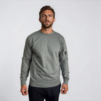 CP Company Light Fleece Crewneck Lens Sweatshirt in Gunmetal