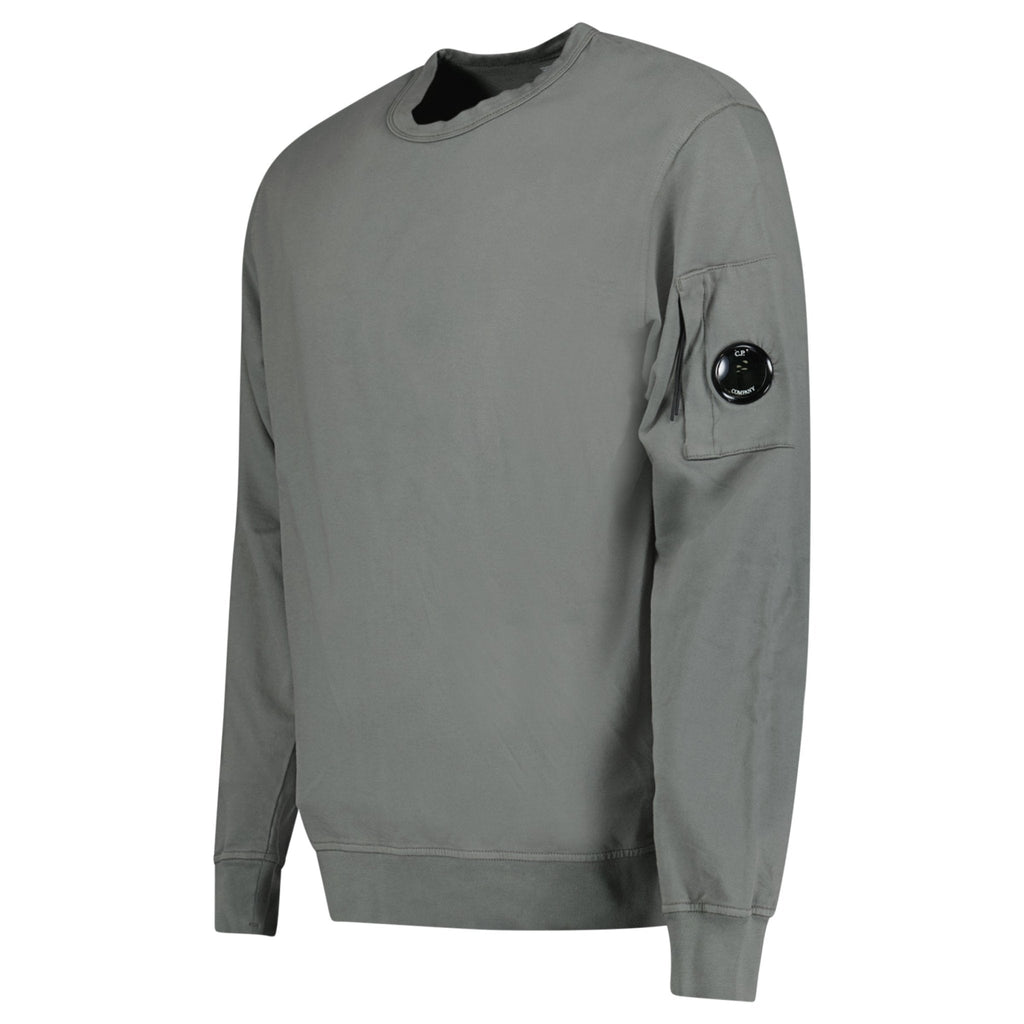 CP Company Light Fleece Crewneck Lens Sweatshirt in Gunmetal