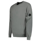 CP Company Light Fleece Crewneck Lens Sweatshirt in Gunmetal