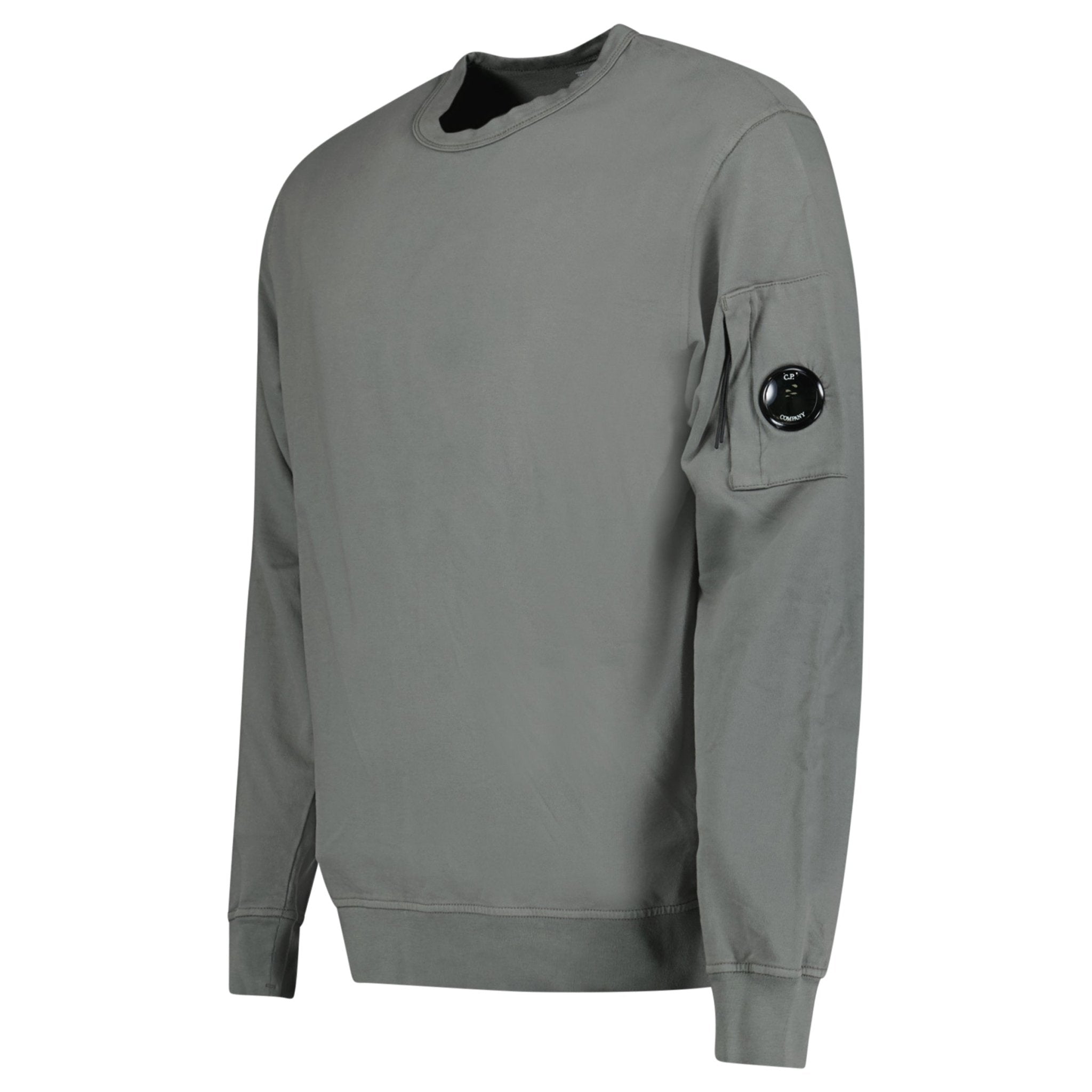 CP Company Light Fleece Crewneck Lens Sweatshirt in Gunmetal