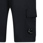 CP Company Light Fleece Lens Sweat Shorts Black