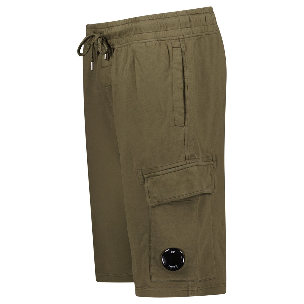 CP Company Light Fleece Lens Sweat Shorts Ivy Green