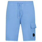 CP Company Light Fleece Lens Sweat Shorts Pacific Coast Blue