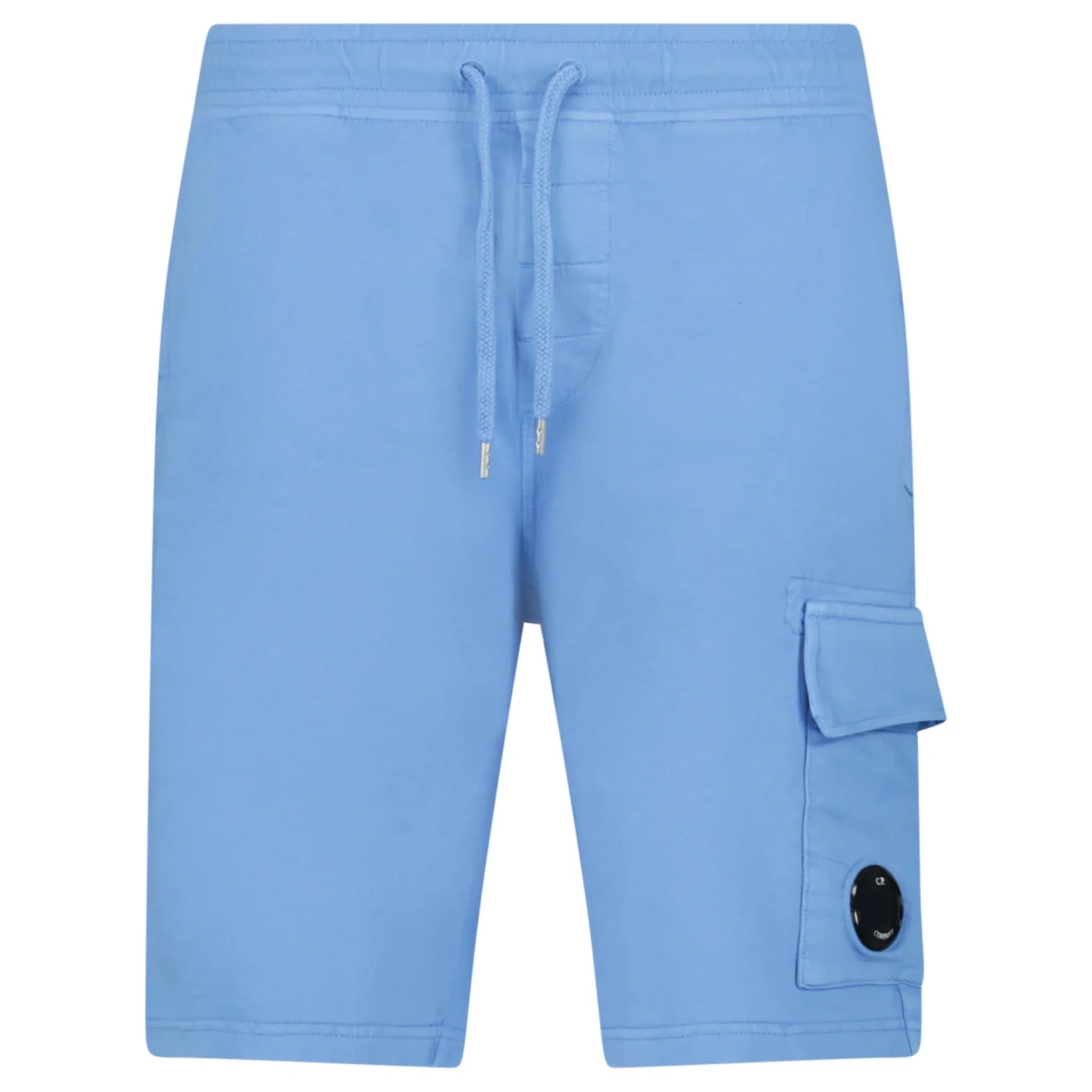 CP Company Light Fleece Lens Sweat Shorts Pacific Coast Blue