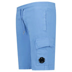 CP Company Light Fleece Lens Sweat Shorts Pacific Coast Blue