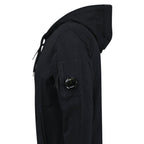 CP Company Light Fleece Lens Zip Hoodie Black
