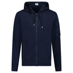 CP Company Light Fleece Lens Zip Hoodie Navy