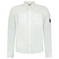 CP Company Linen Lens Safari Shirt in White
