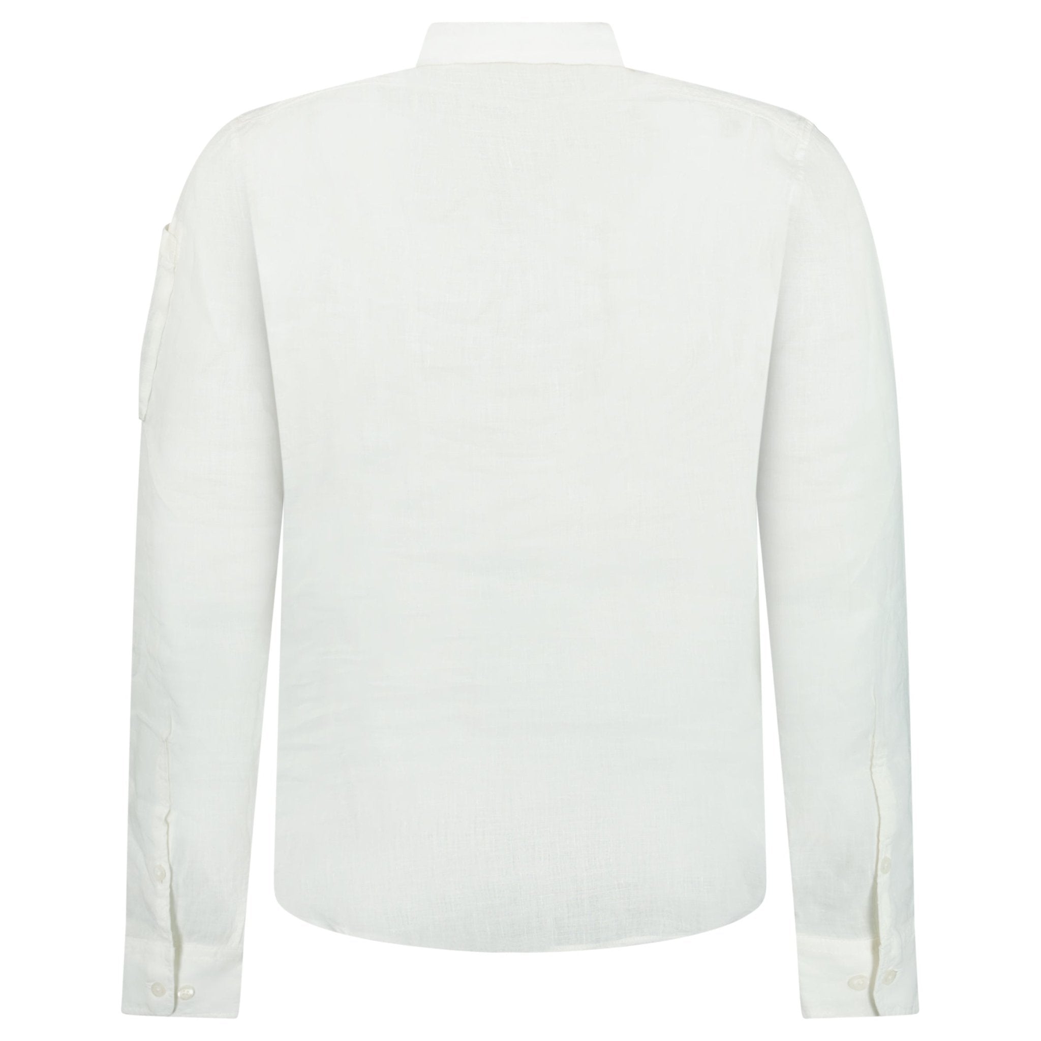 CP Company Linen Lens Safari Shirt in White
