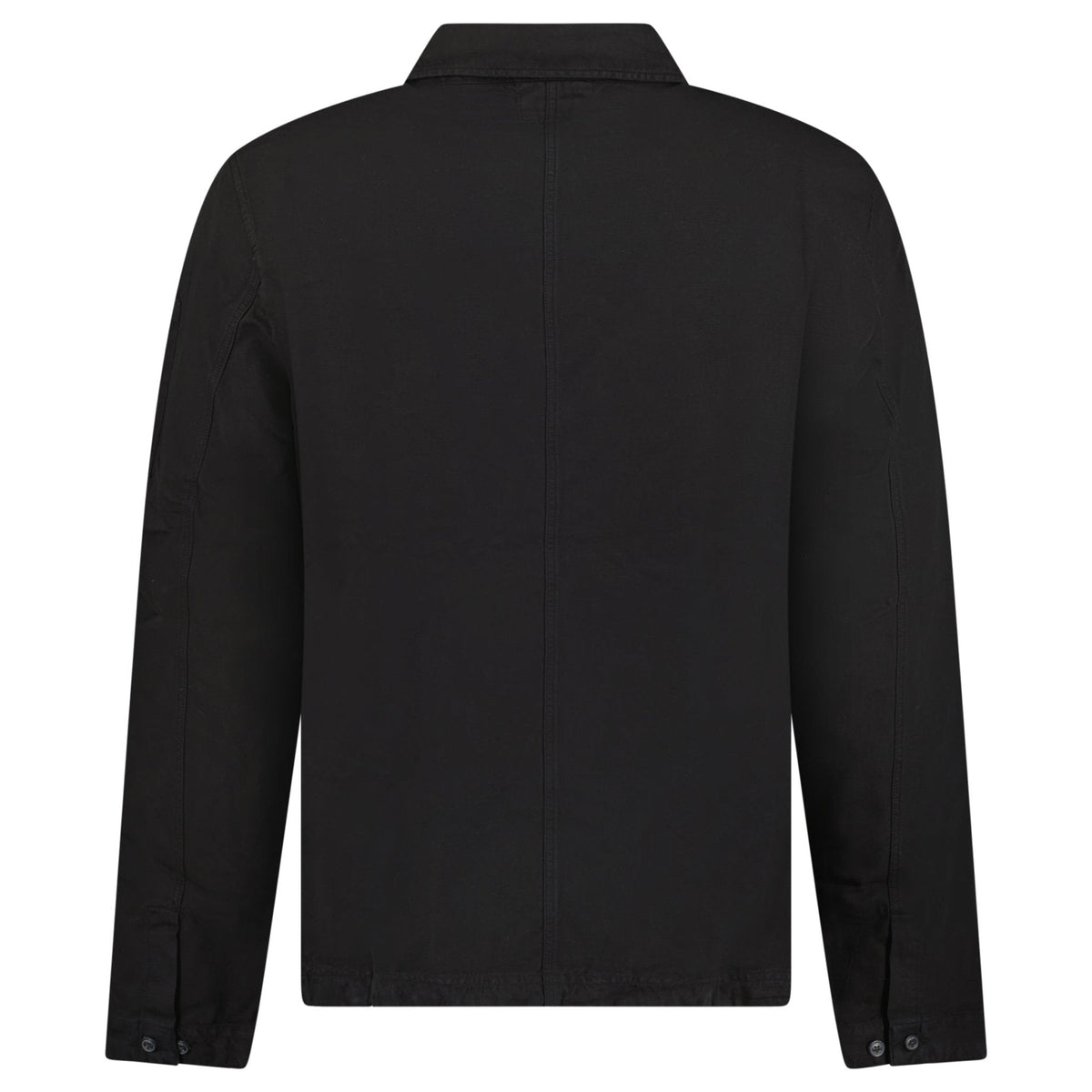 CP Company Linen/Cotton Lens Overshirt in Black