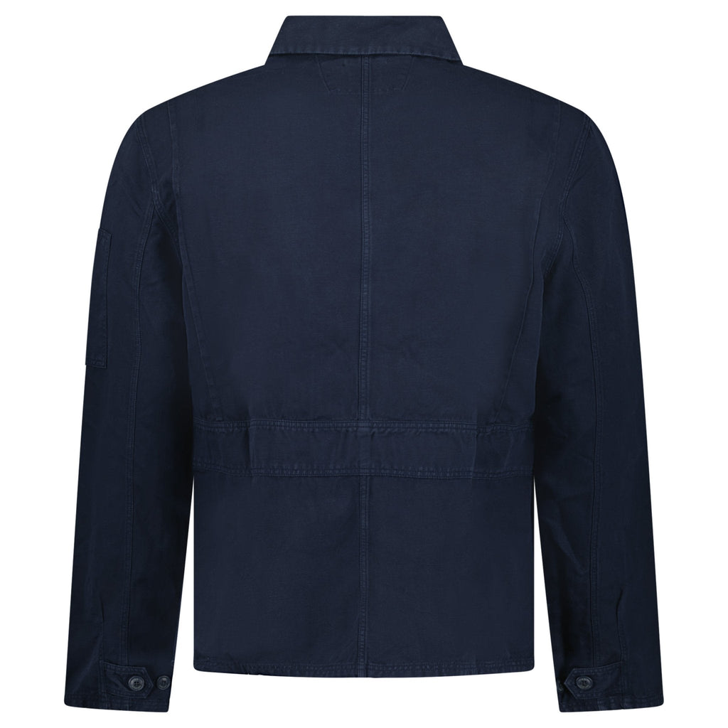 CP Company Linen/Cotton Lens Overshirt in Total Eclipse