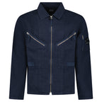 CP Company Linen/Cotton Lens Overshirt in Total Eclipse