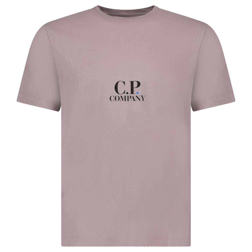 CP Company Logo-Print Jersey T-Shirt in Lavender