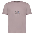 CP Company Logo-Print Jersey T-Shirt in Lavender