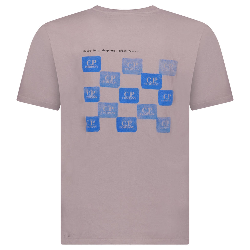 CP Company Logo-Print Jersey T-Shirt in Lavender