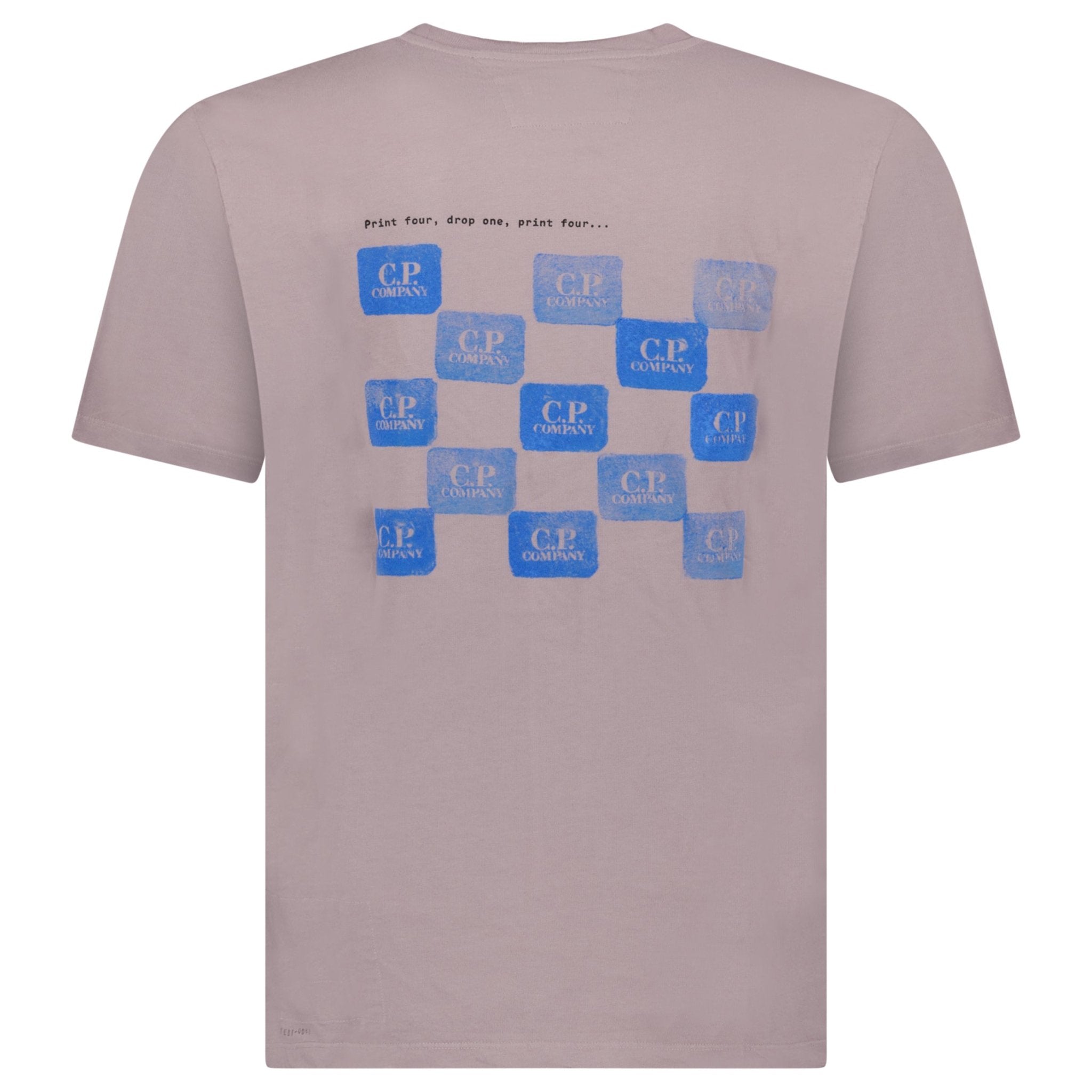 CP Company Logo-Print Jersey T-Shirt in Lavender