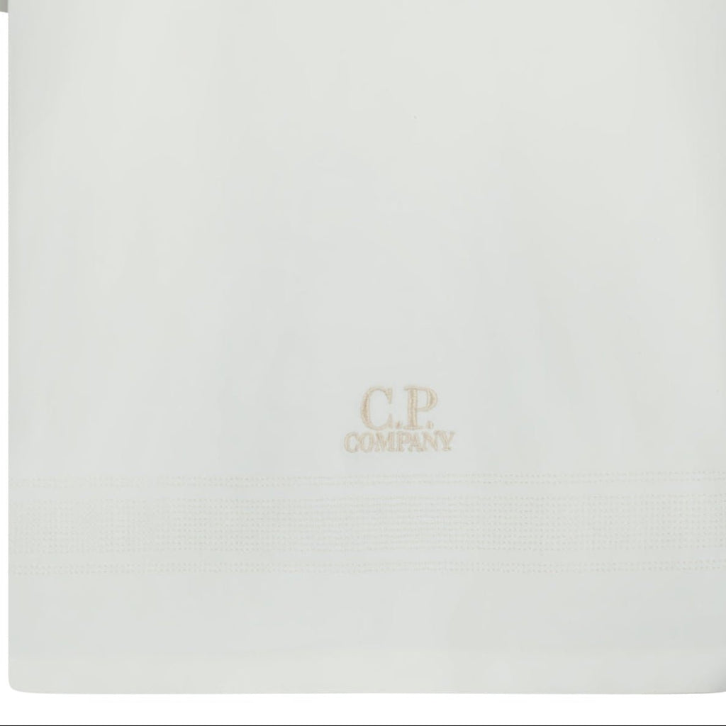 CP Company Mercerized Jersey 30/2 Twisted T-Shirt in Gauze White