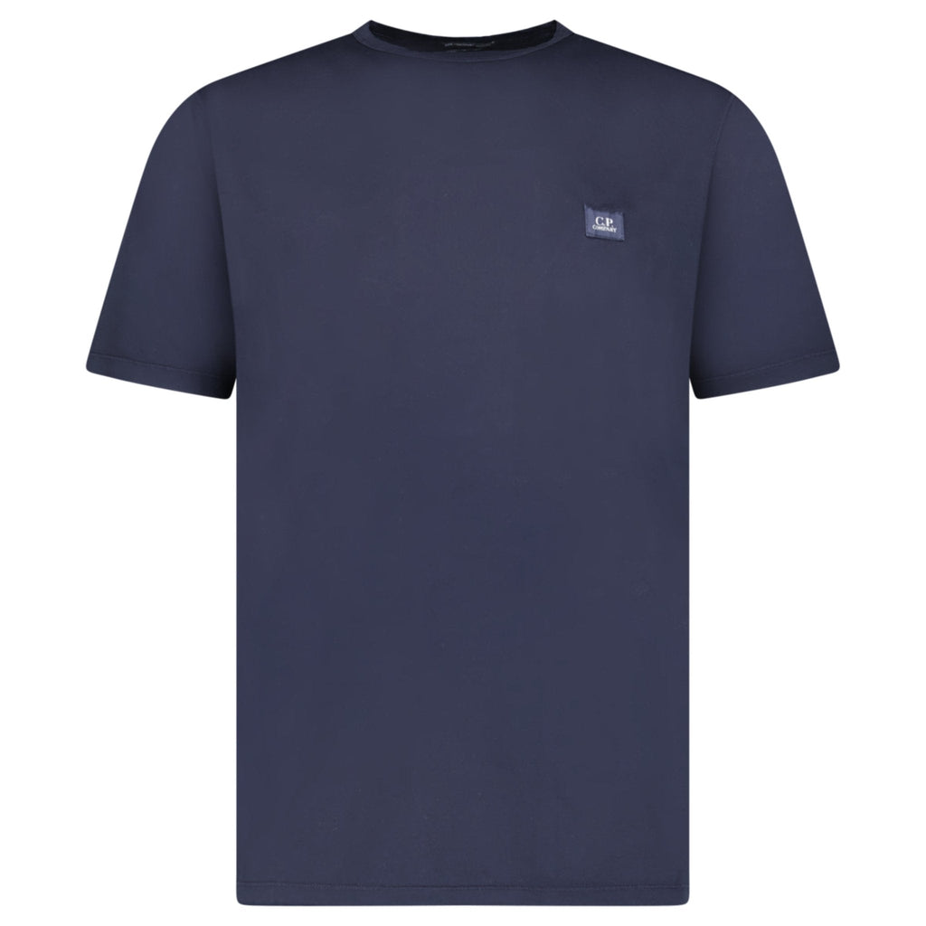 CP Company Mercerized Jersey 70/2 Gasato Patch T-Shirt in Navy