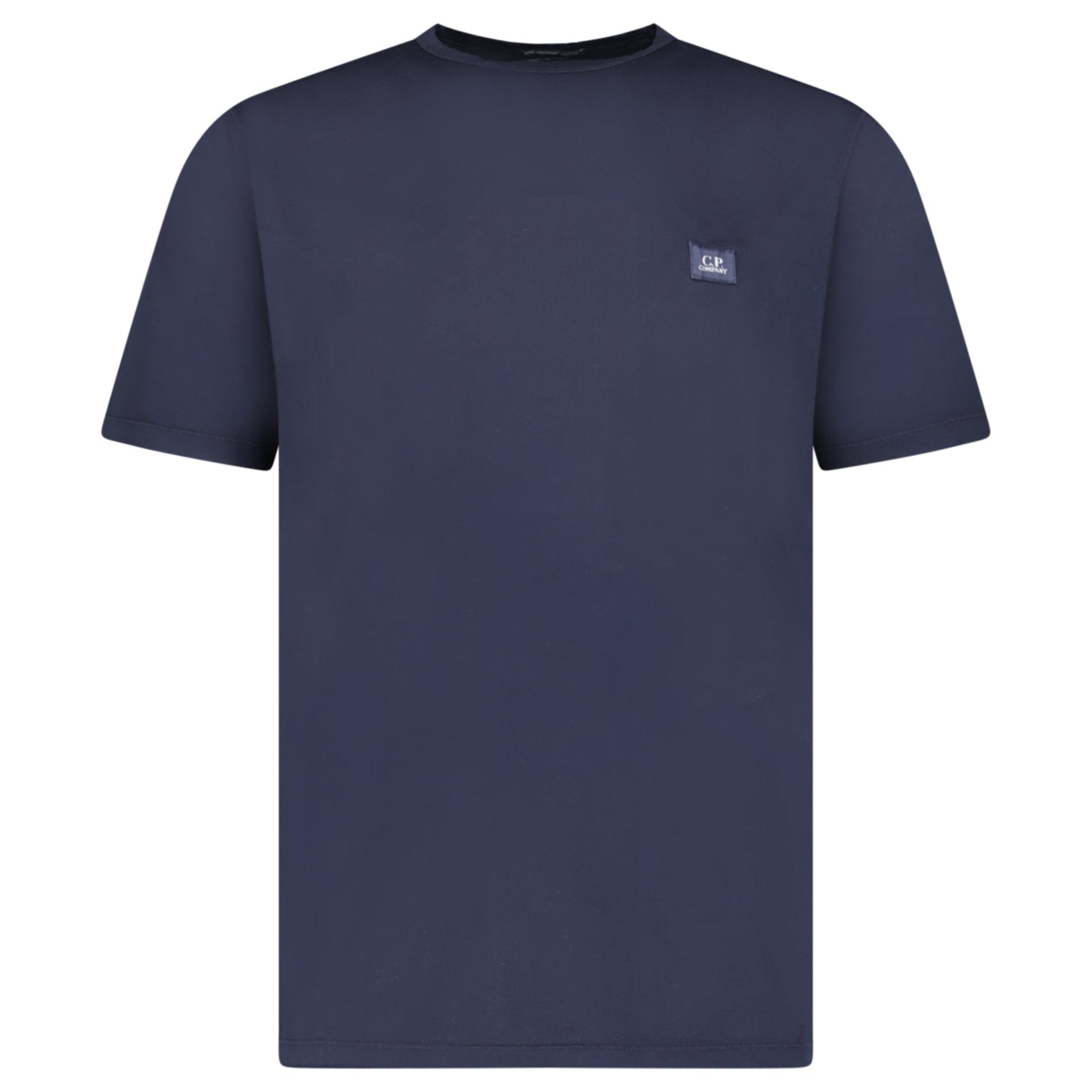 CP Company Mercerized Jersey 70/2 Gasato Patch T-Shirt in Navy